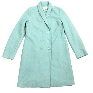 Anthropologie Tulle L Jacket Coat Green Wool Blend